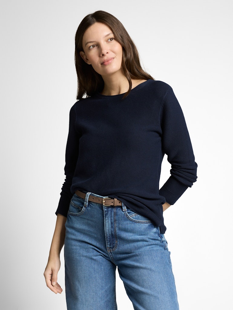 Strickpullover mit Rundhalsausschnitt