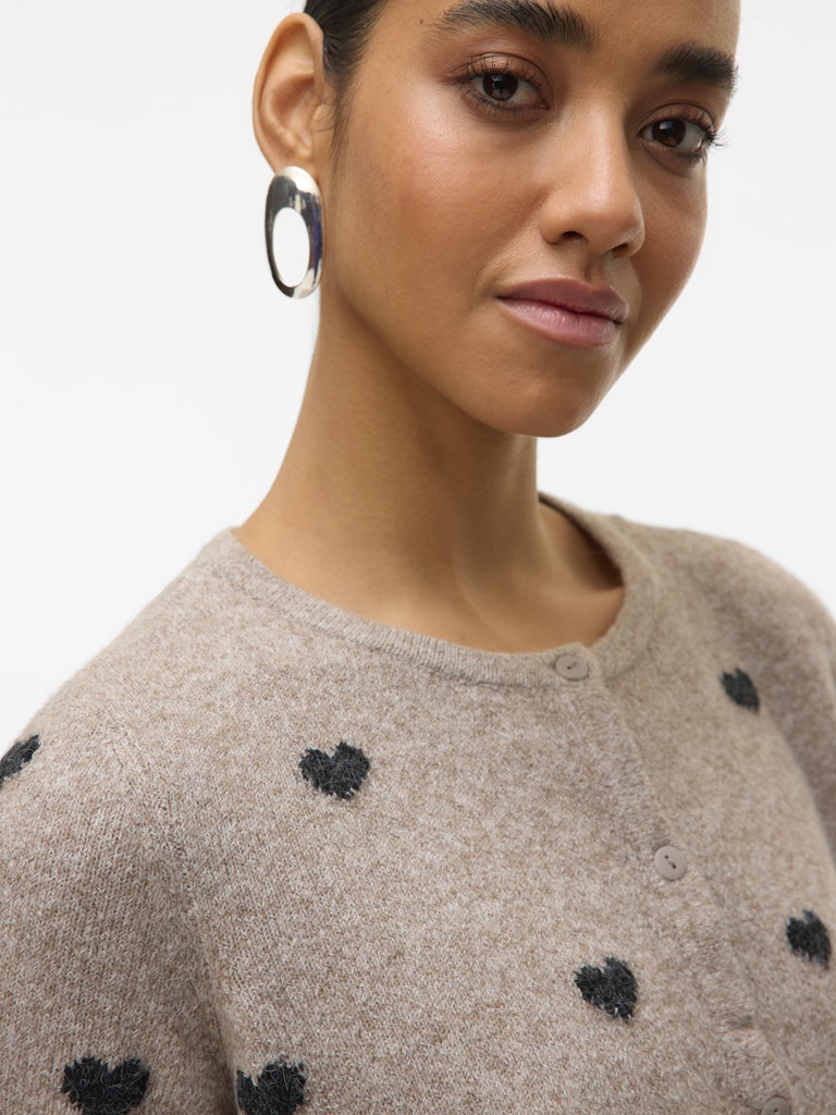 VMDOFFY INTARSIA 2/4 O-NCK CARDIGAN NOOS