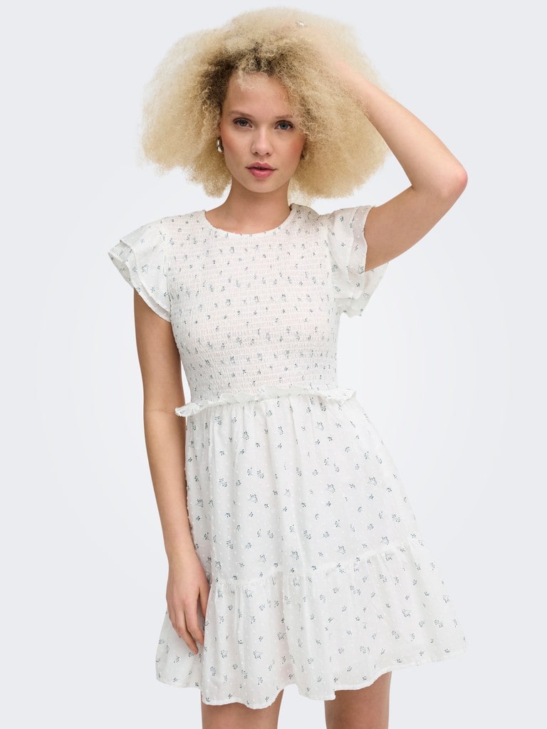 ONLDIONE S/S SHORT SMOCK DRESS WVN EX