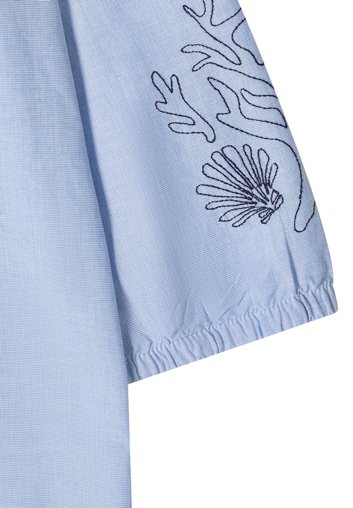 3/4-Arm Bluse mit Stickerei