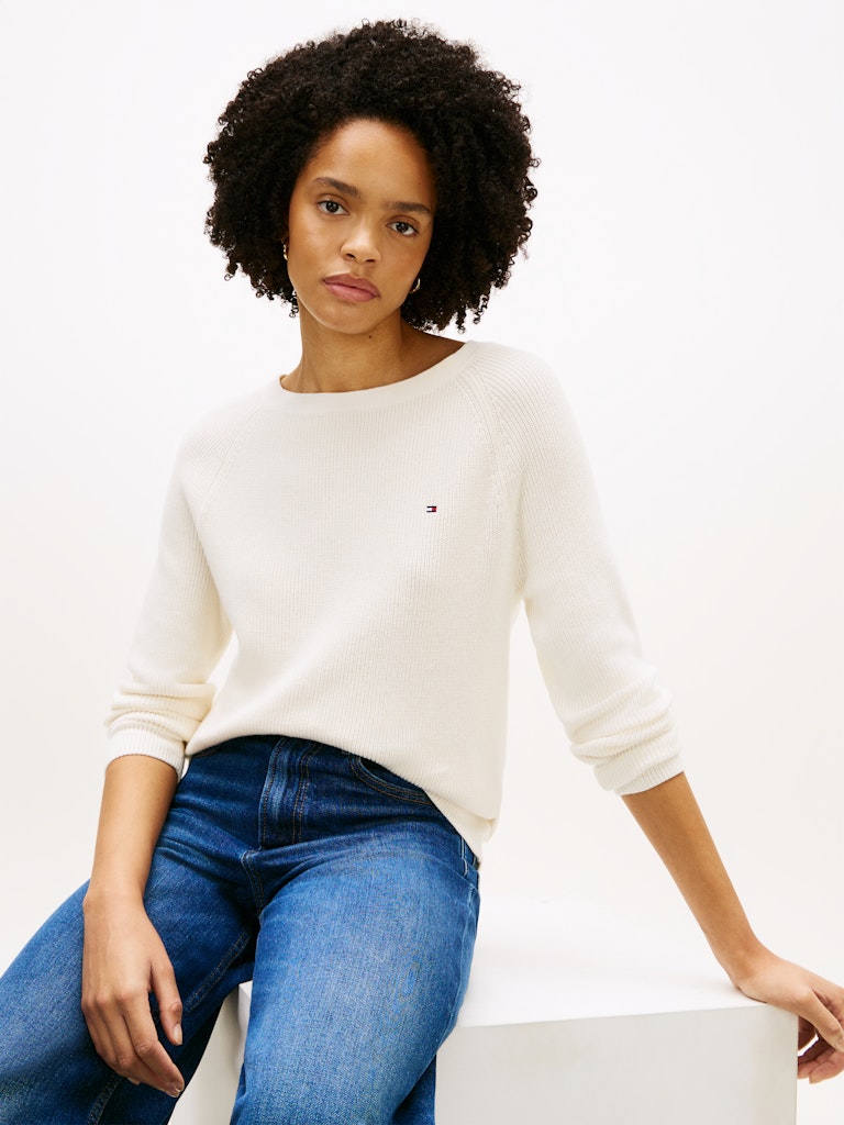 Fine Knit Boat Neck Jumper