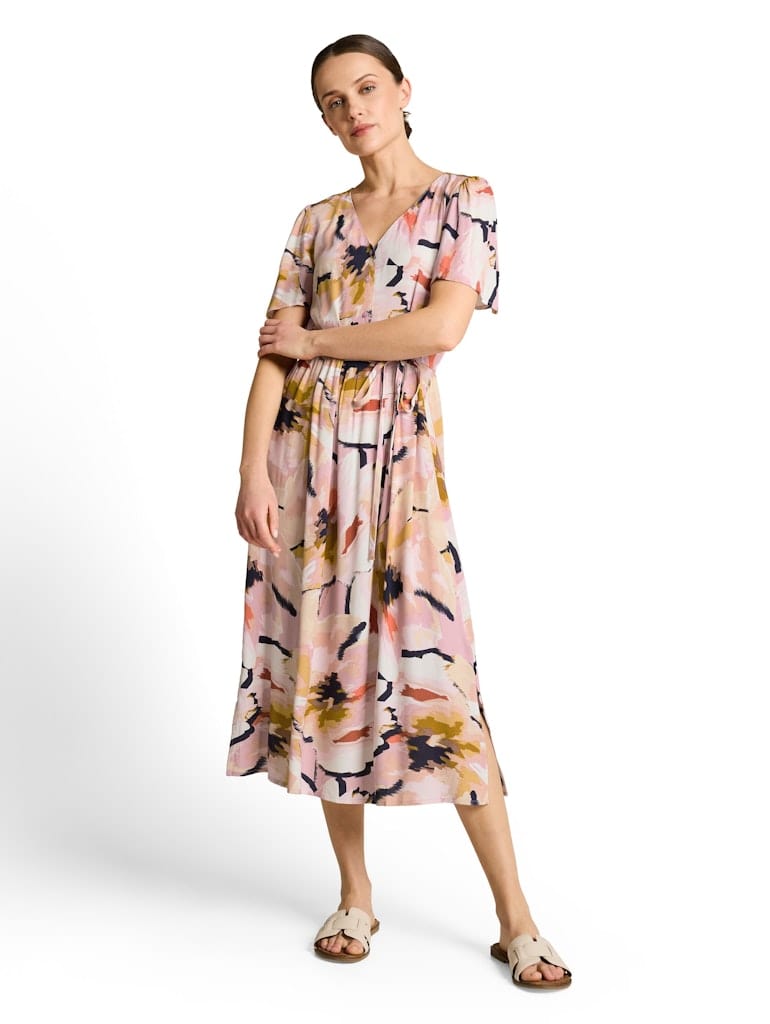 Midi-Kleid mit Muster