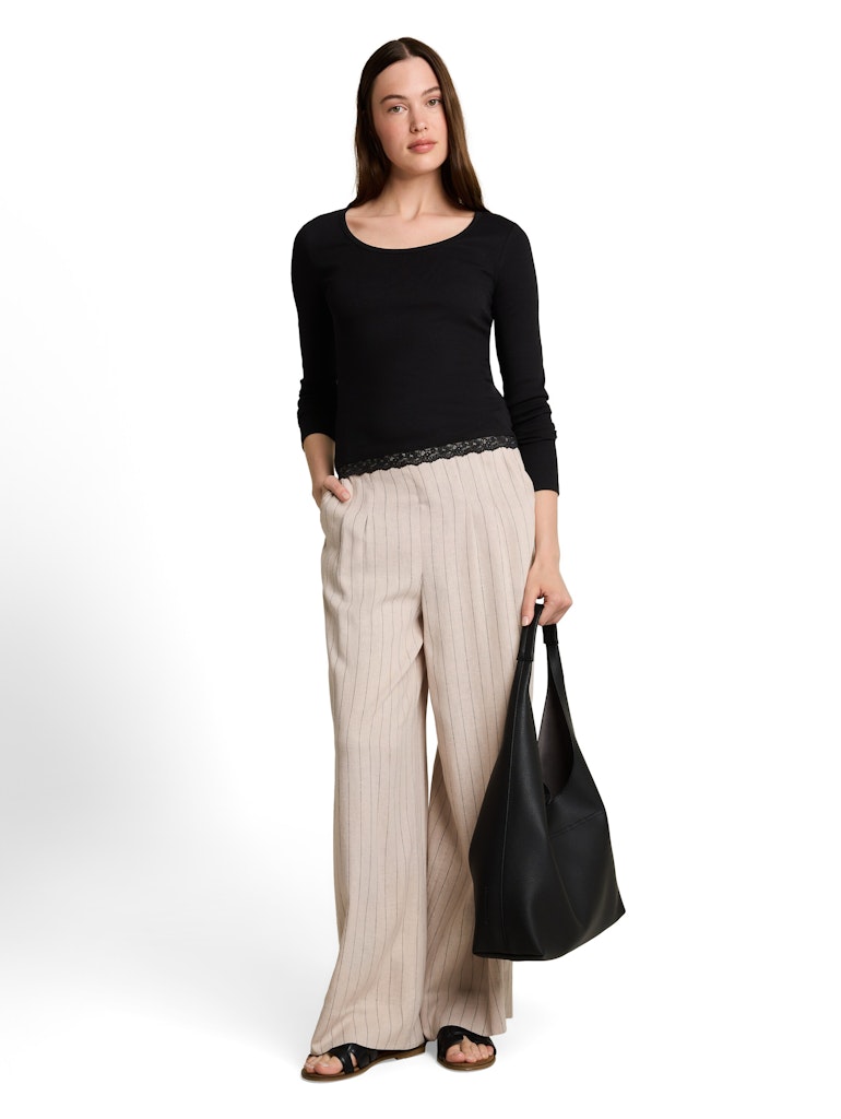 Langarmshirt mit Spitze