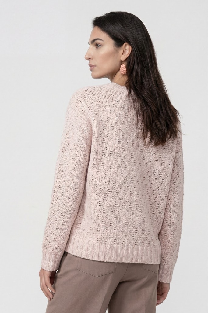 Strickpullover mit Ajour-Struktur