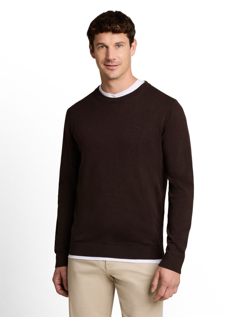 Basic Strickpullover aus Baumwolle