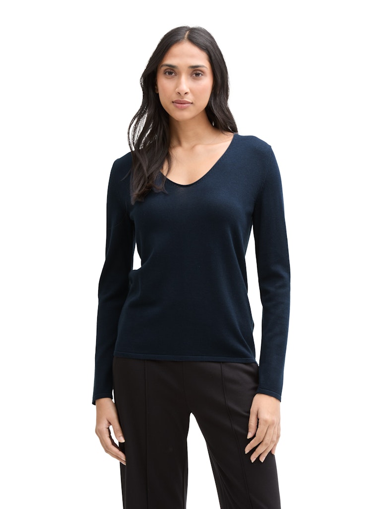 Pullover mit V-Ausschnitt