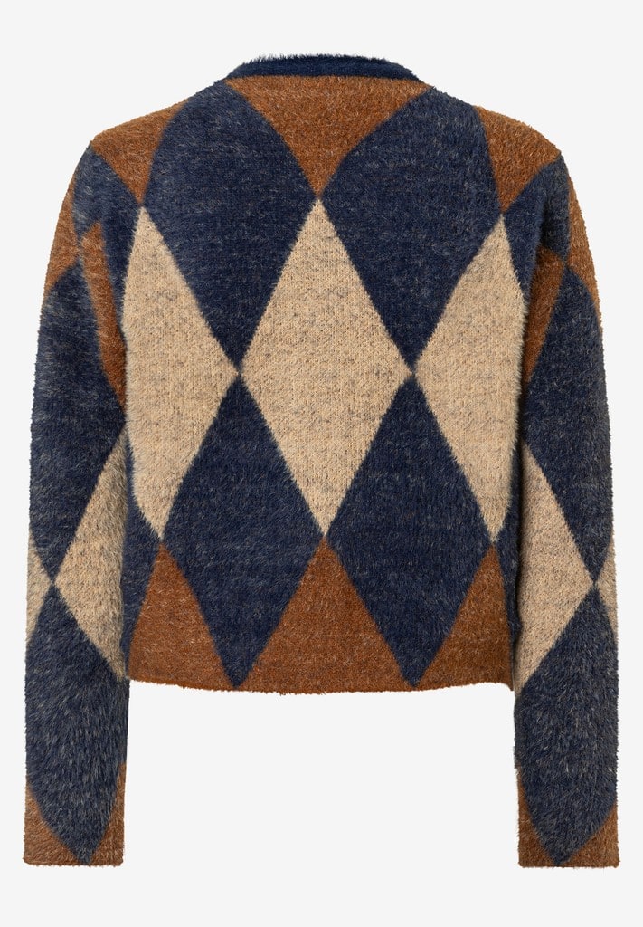 Cardigan mit Rhomben-Muster
