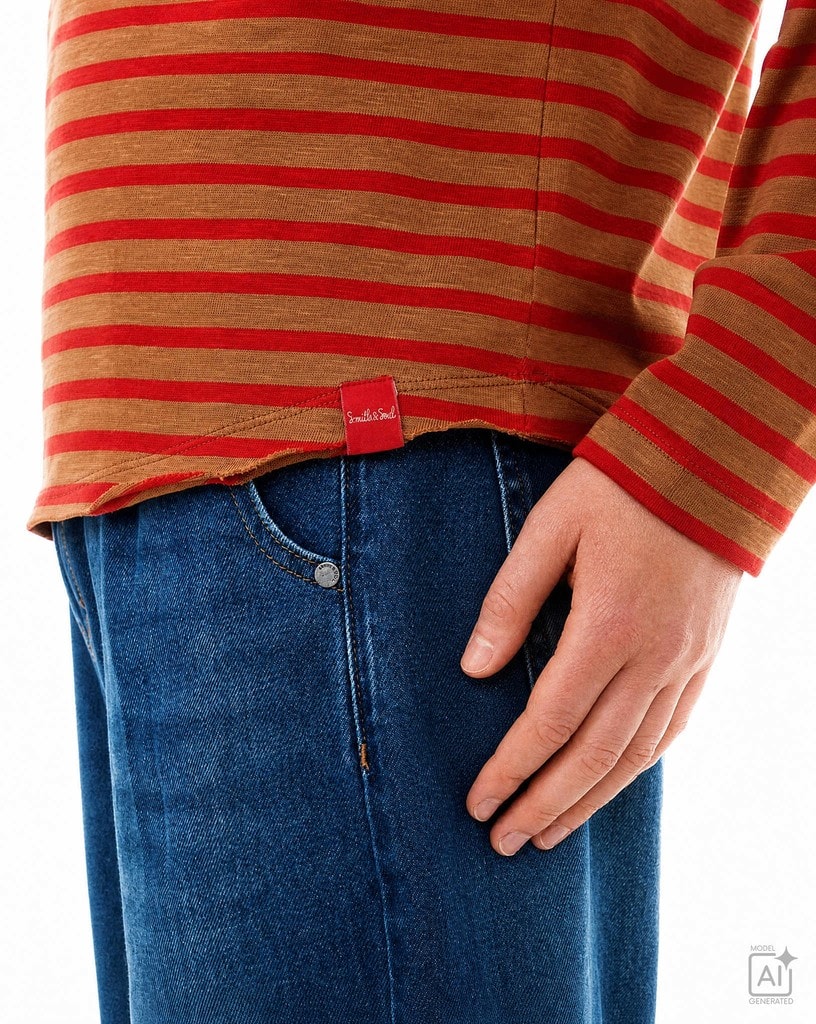 Regular Basic Sweat Raglan Striped