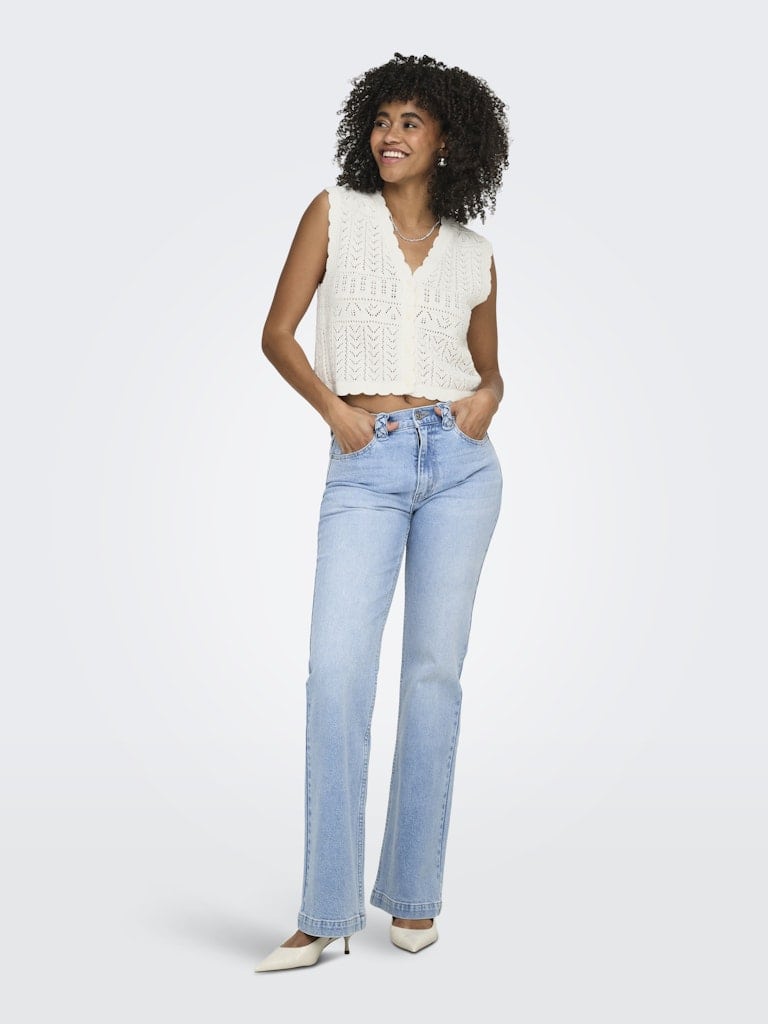 ONLIRINA V-NECK BUTTON VEST KNT NOOS