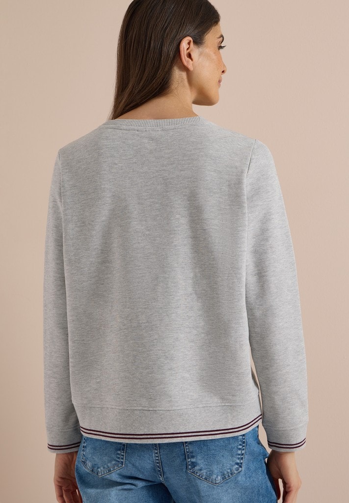 Sweatshirt mit Rundhals und Stickerei