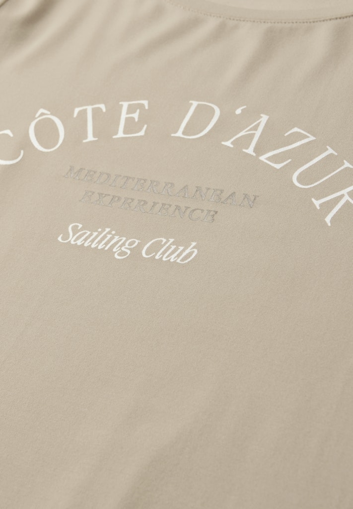 T-Shirt mit Rundhals und Wording