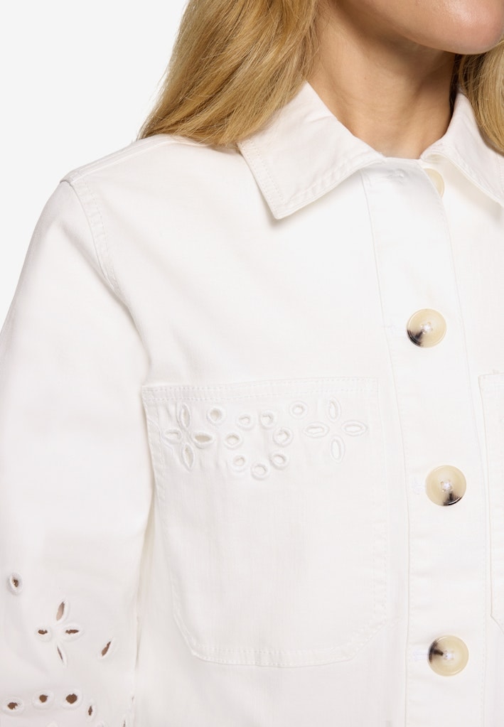 Blazer-Jacke mit Lochmuster