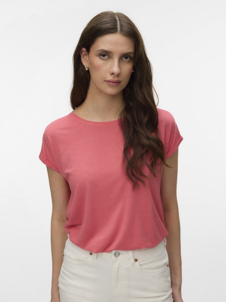 VMLAVA GLITTER SS TOP STRIPE LX JRS NOOS