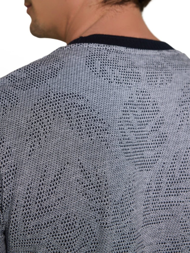 Jacquard T-Shirt mit Muster