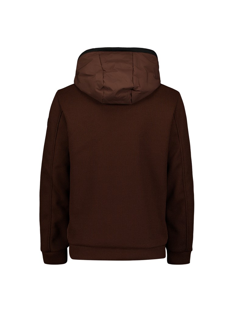 Jacket Short Fit Sealed Hooded Knitted Mix