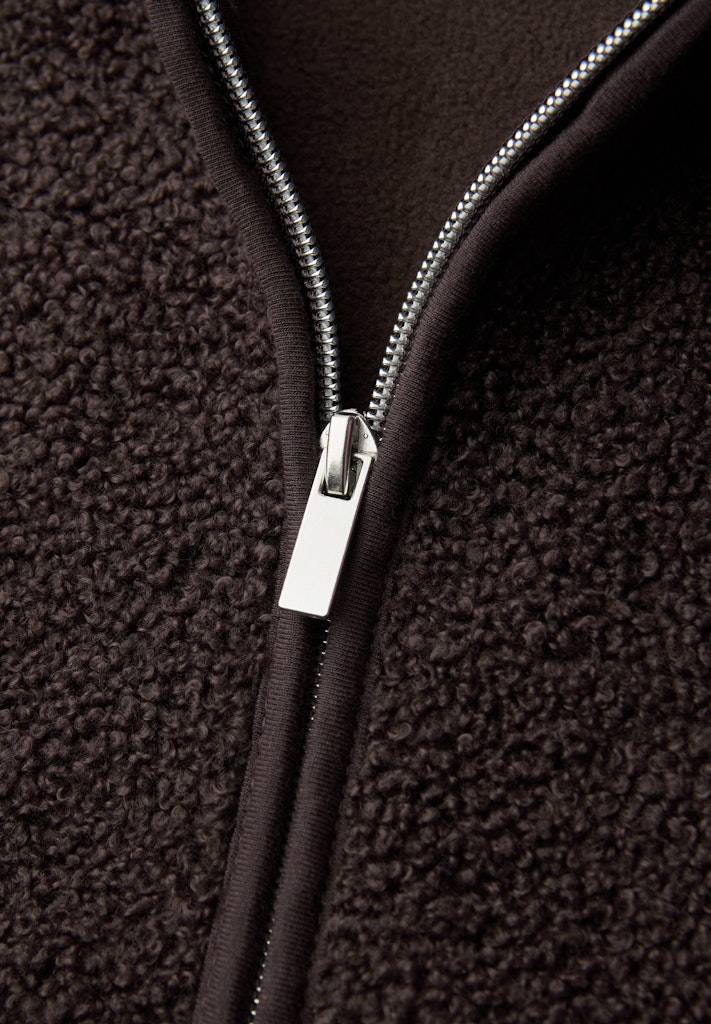 Teddy-Jacke mit Kapuze