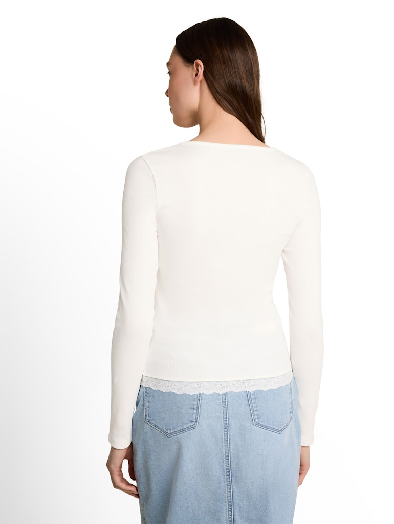 Langarmshirt mit Spitze