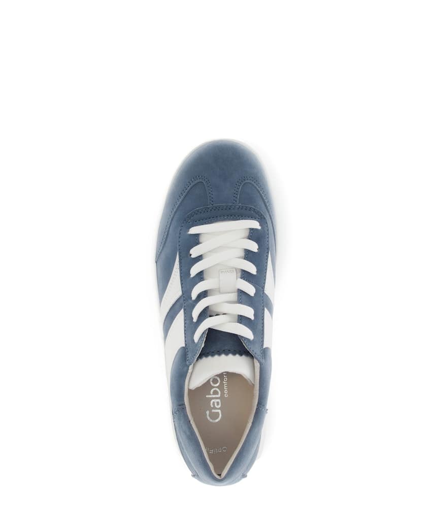 Sneaker low Materialmix Leder blau