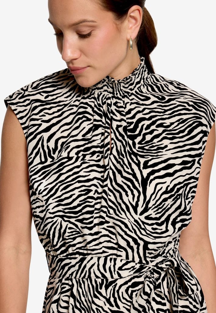 Midikleid mit Zebraprint