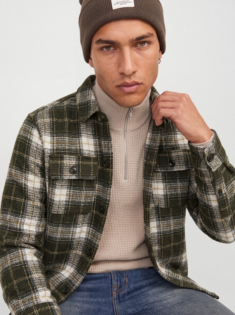 JJEREGENT STRUCTURE OVERSHIRT LS SN