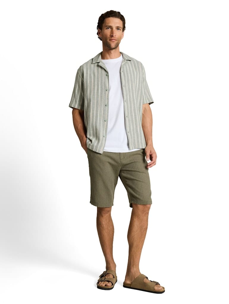 TTREGULAR Chino Shorts mit Leinenanteil