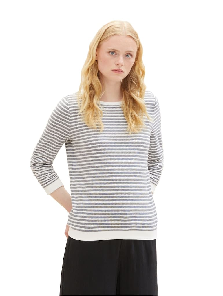 Sweatshirt mit Streifenmuster