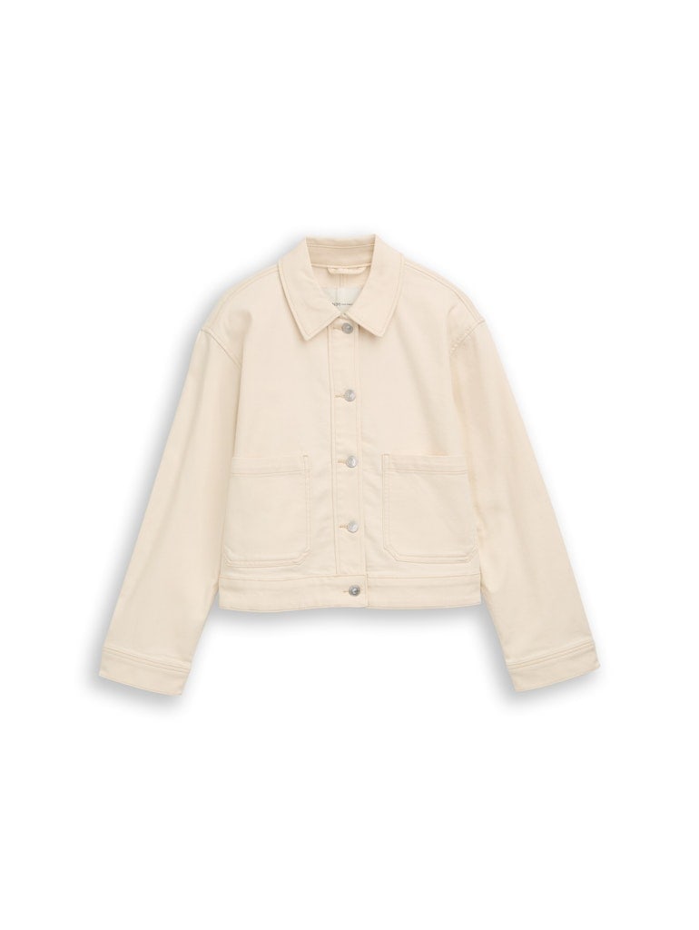 Jeansjacke mit aufgesetzten Taschen