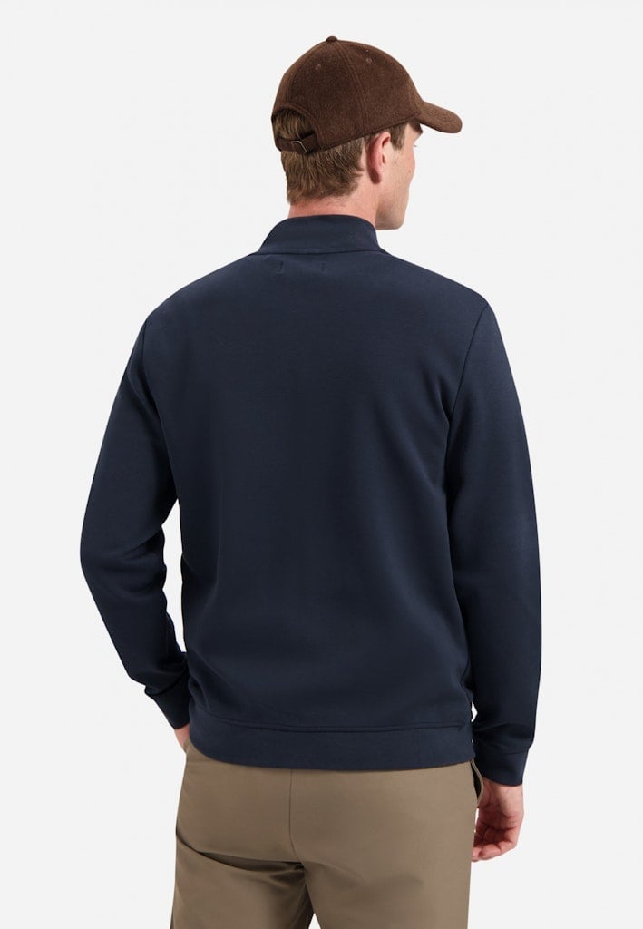 Sweater Full Zipper Pique Bomber