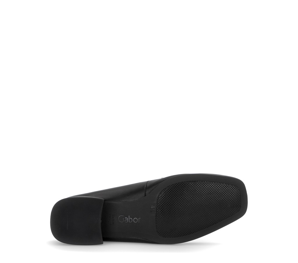 Slipper Glattleder schwarz