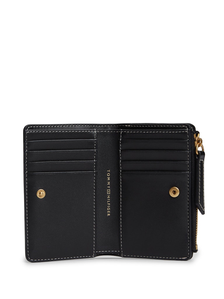 Logo Plaque Leather Bifold Wallet