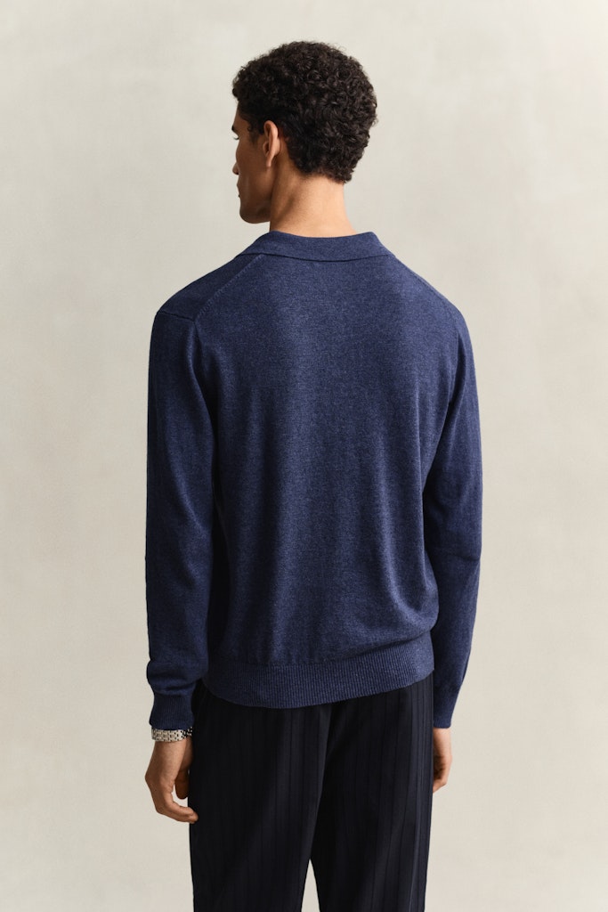 Polopullover aus Baumwollmix-Flammgarn