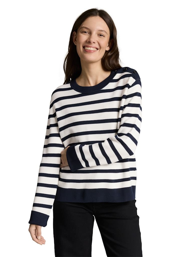 Strickpullover mit Streifenmuster