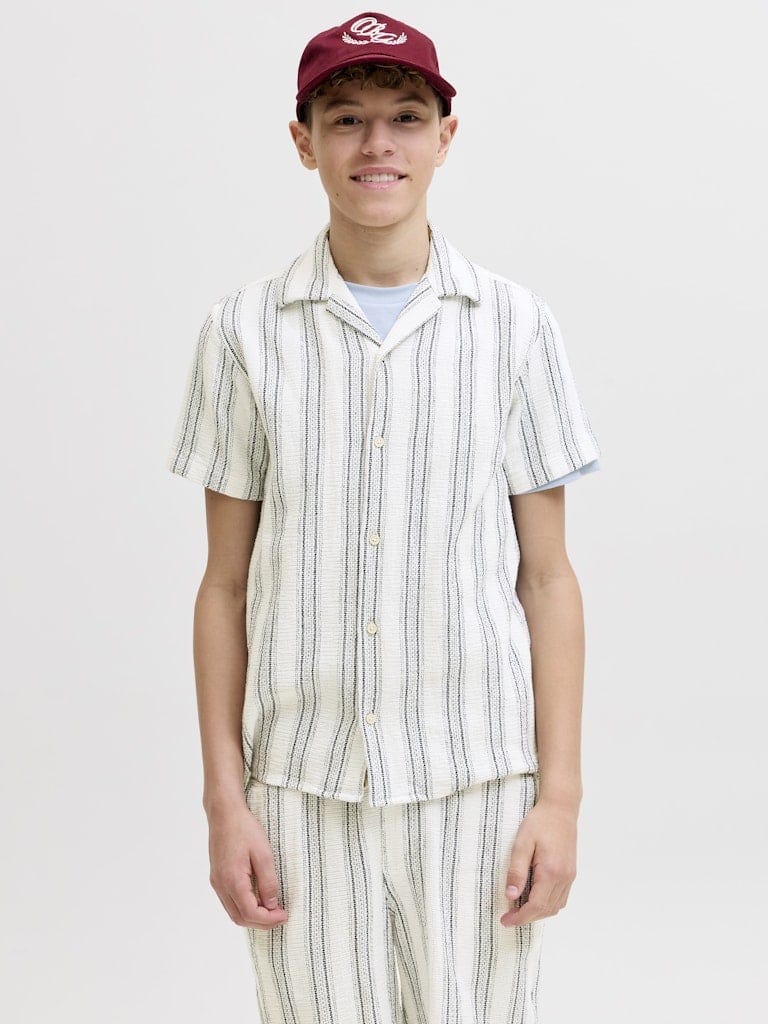 JJECOBA STRIPE RESORT SHIRT SS SN JNR
