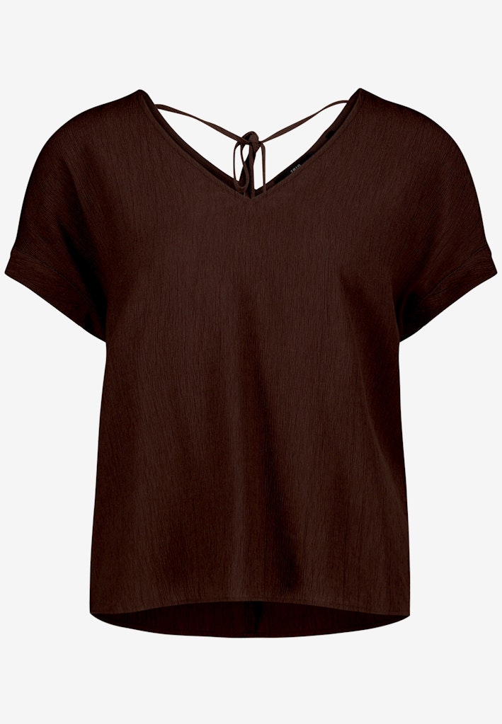 Bluse mit V-Ausschnitt und Bindedetail