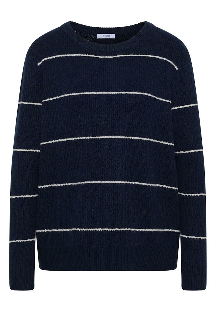 Gestreifter Strukturpullover
