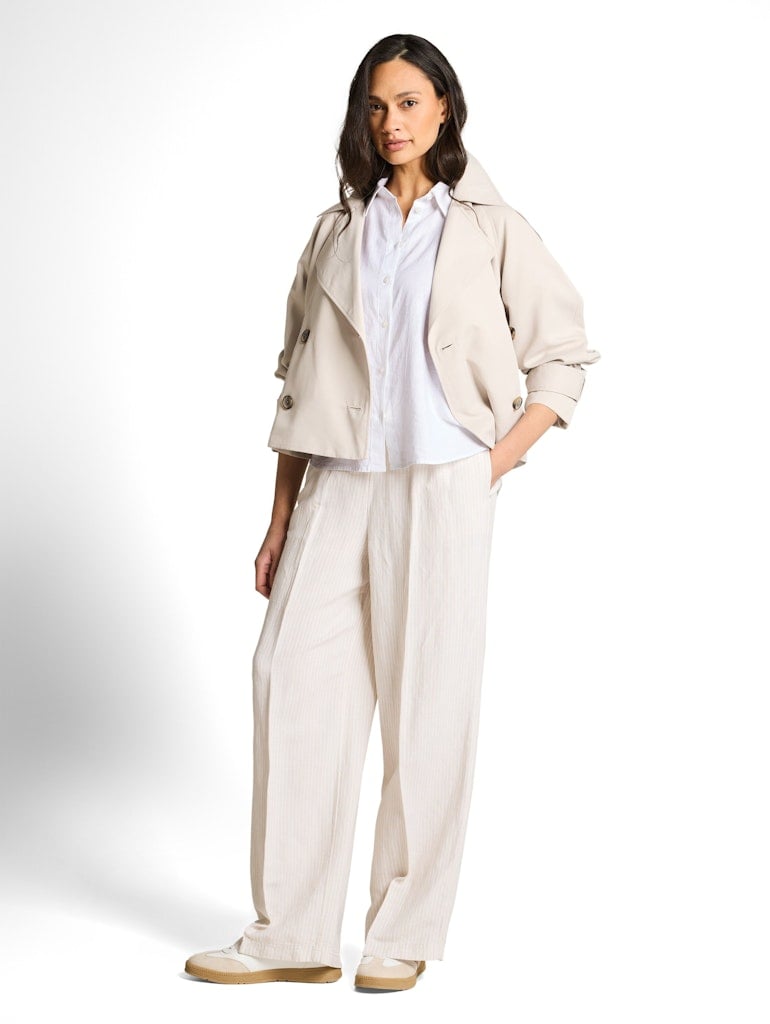 Loose Fit Bluse mit Leinenanteil