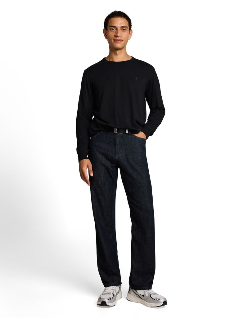 Basic Langarmshirt aus Baumwolle