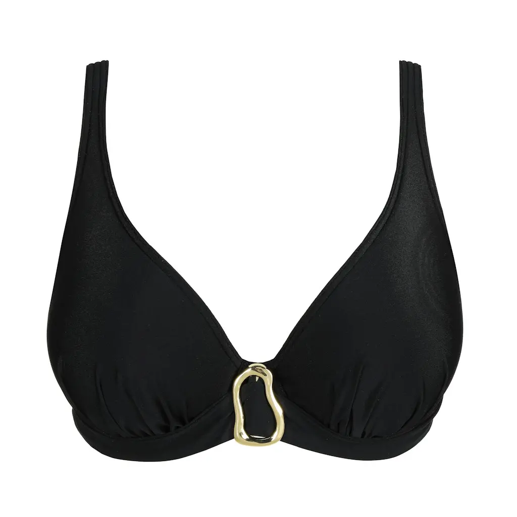 UVITA schwarz Unterlegtes Bikini-Top tief.