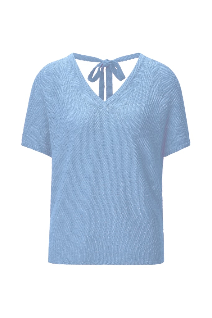 Crew Neck Shiny Yarn