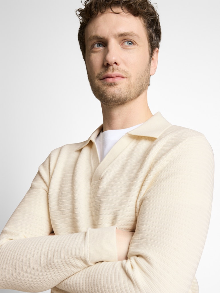 Strickpullover mit Polokragen