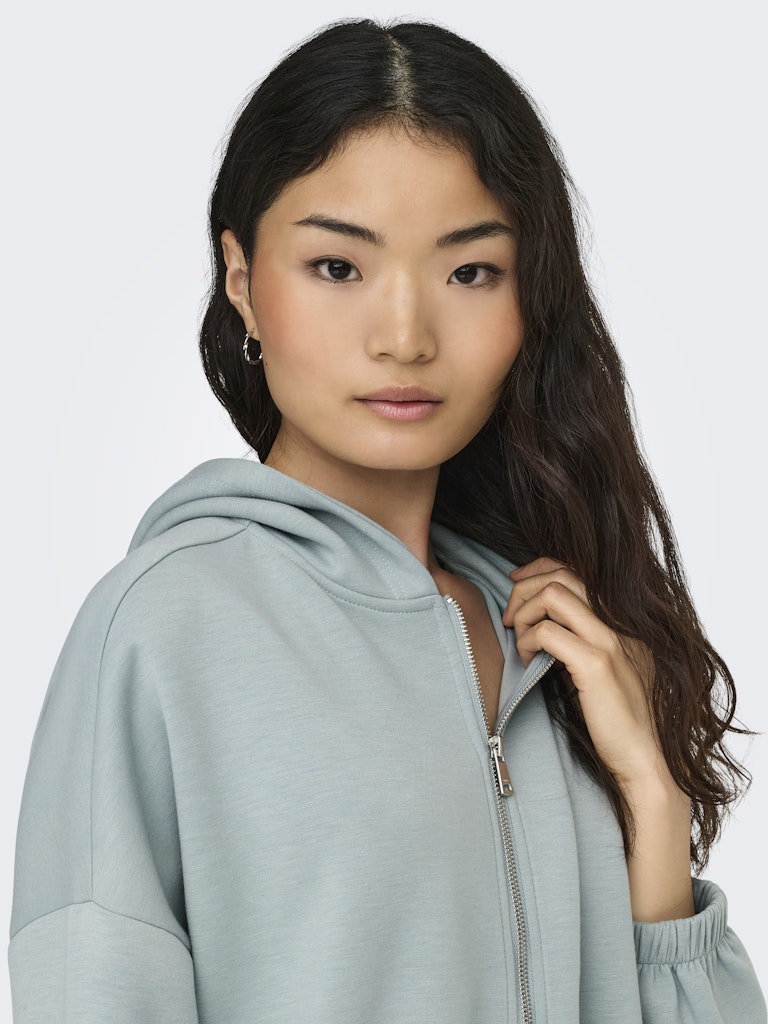 ONLSCARLETT L/S ZIP HOOD SWT NOOS