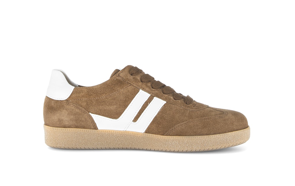 Sneaker low Materialmix Leder braun