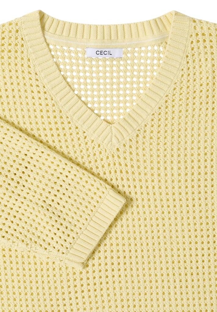 Kurzarm Pullover im Crochet-Look