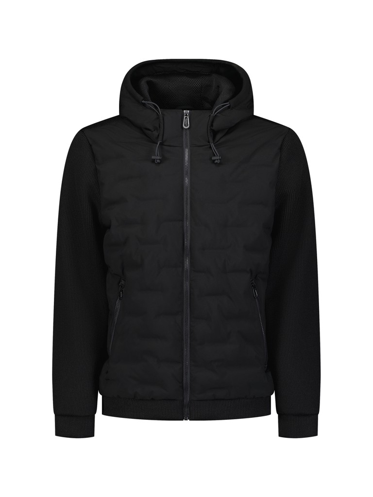 Jacket Short Fit Sealed Hooded Knitted Mix