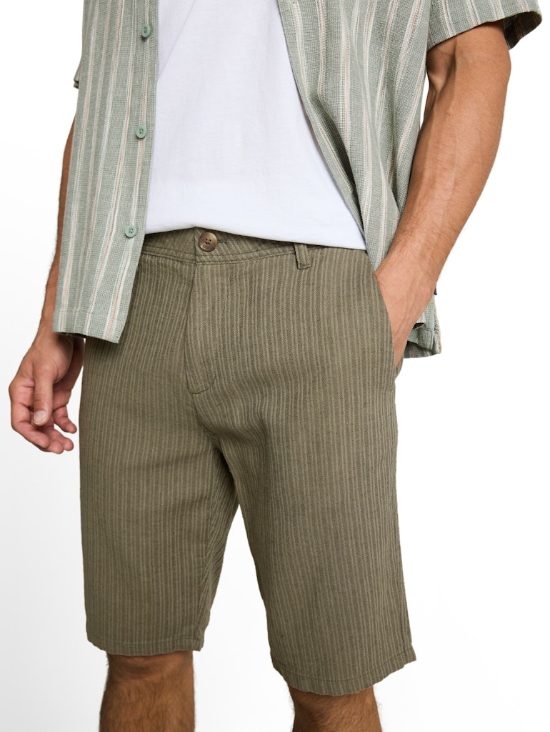 TTREGULAR Chino Shorts mit Leinenanteil