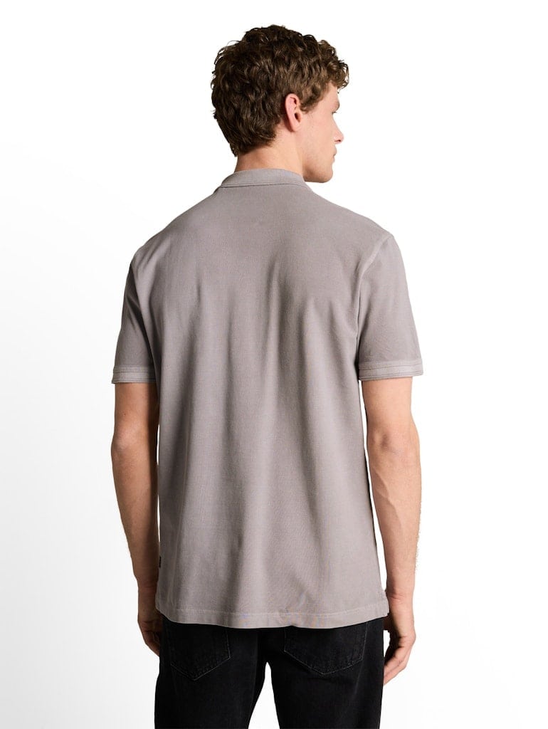 Piqué Poloshirt im Washed Look