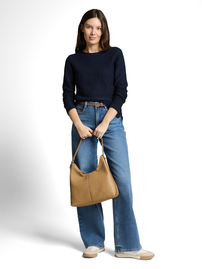 Strickpullover mit Rundhalsausschnitt