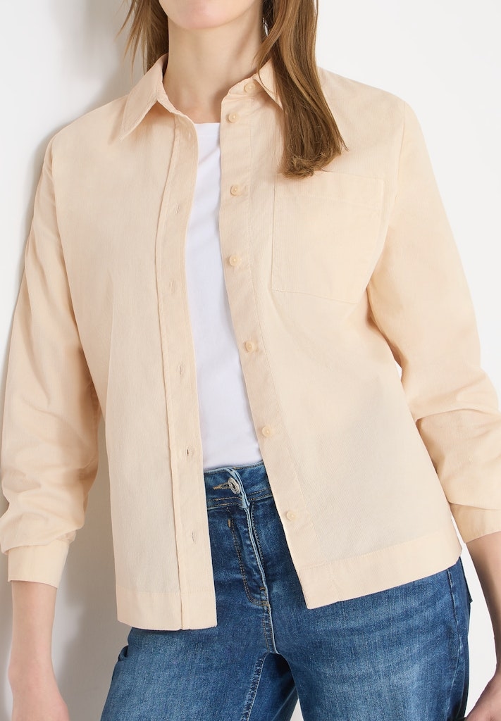 Hemdbluse in Unifarbe