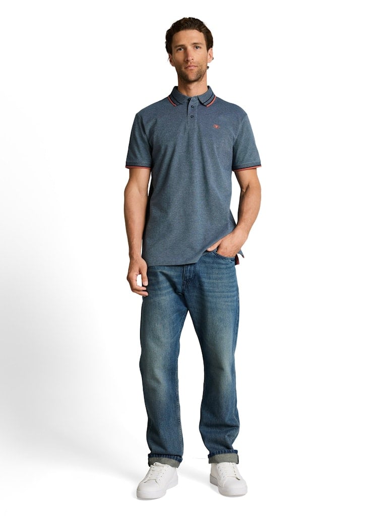 Piqué Poloshirt mit Logo-Print