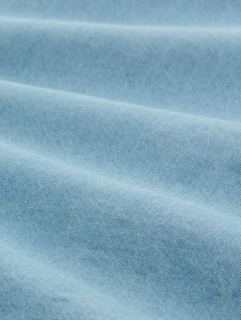 Jeansbluse mit Schleifen-Detail